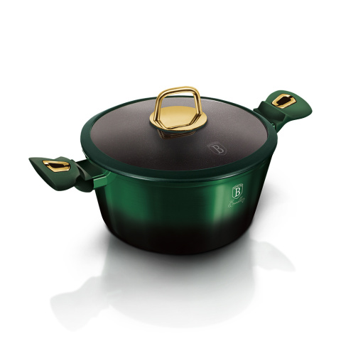 Garnek 2,4L z pokrywką 20cm Berlinger Haus BH-6057 Zielony Garnek 2,4L z pokrywką 20cm Berlinger Haus BH-6057 Zielony