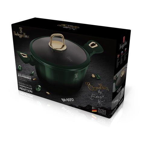 Garnek 2,4L z pokrywką 20cm Berlinger Haus BH-6057 Zielony Garnek 2,4L z pokrywką 20cm Berlinger Haus BH-6057 Zielony