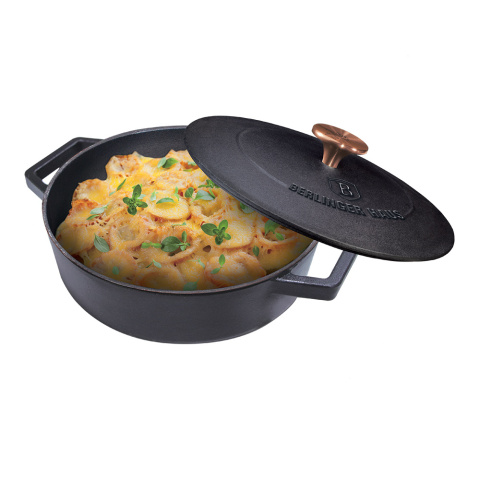 Garnek żeliwny 2,57L z pokrywką 24cm Berlinger Haus BH-6493 Garnek żeliwny 2,57L z pokrywką 24cm Berlinger Haus BH-6493