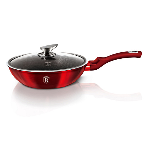 Patelnia Wok 28 cm marmurowa Berlinger Haus BH-1265 Czerwona Patelnia Wok 28 cm marmurowa Berlinger Haus BH-1265 Czerwona