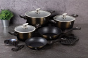 Zestaw 13 el. garnki i patelnie Berlinger Haus BH-6615 Shiny Black