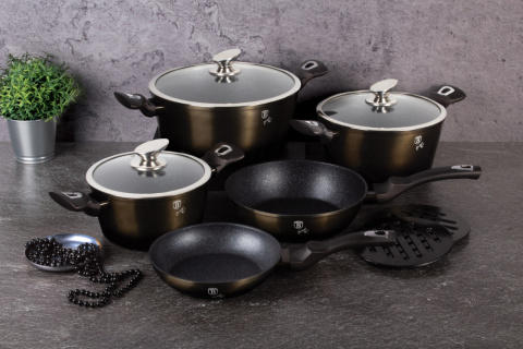 Zestaw 13 el. garnki i patelnie Berlinger Haus BH-6615 Shiny Black Zestaw 13 el. garnki i patelnie Berlinger Haus BH-6615 Shiny Black