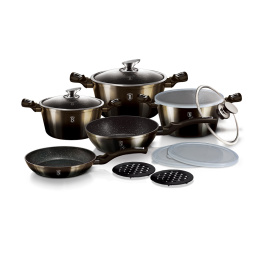 Zestaw 13 el. garnki i patelnie Berlinger Haus BH-6615 Shiny Black