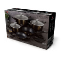 Zestaw 13 el. garnki i patelnie Berlinger Haus BH-6615 Shiny Black