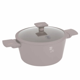 Garnek z pokrywą 24cm Taupe BerlingerHaus BH-8101