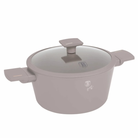 Garnek z pokrywą 24cm Taupe BerlingerHaus BH-8101 Garnek z pokrywą 24cm Taupe BerlingerHaus BH-8101
