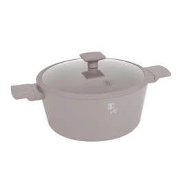 Garnek z pokrywą 28cm Taupe BerlingerHaus BH-8102