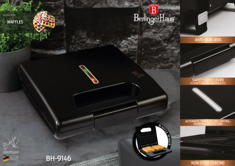Gofrownica 650-780W Black Rose BerlingerHaus BH- 9146 Gofrownica 650-780W Black Rose BerlingerHaus BH- 9146