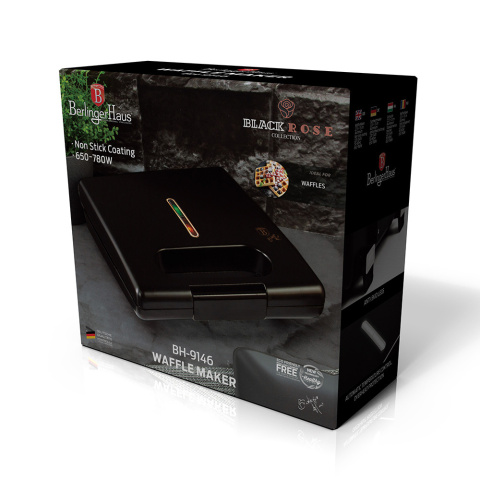 Gofrownica 650-780W Black Rose BerlingerHaus BH- 9146 Gofrownica 650-780W Black Rose BerlingerHaus BH- 9146