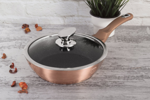 Patelnia głęboka z pokrywką 24cm BerlingerHaus BH-1517 Miedziana Patelnia głęboka z pokrywką 24cm BerlingerHaus BH-1517 Miedziana