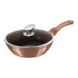 Patelnia głęboka z pokrywką 24cm BerlingerHaus BH-1517 Miedziana