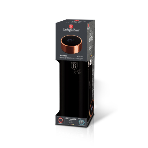 Termos kubek termiczny z wyświetlaczem LED 450 ml Black Rose BH-7957 Termos kubek termiczny z wyświetlaczem LED 450 ml Black Rose BH-7957