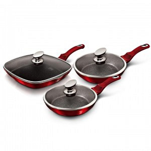 Zestaw 3 patelni z pokrywkami Berlinger Haus BH-6189