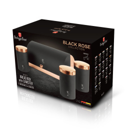 Zestaw 3 pojemników i chlebak Black Rose BerlingerHaus BH-6731