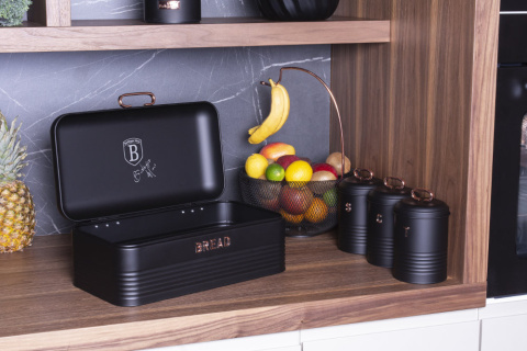 Zestaw 3 pojemników i chlebak Black rose BH-6753 Zestaw 3 pojemników i chlebak Black rose BH-6753