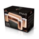 Zestaw 3 pojemników i chlebak Rose Gold Berlinger Haus BH-6730