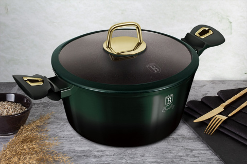 Garnek 2,4L z pokrywką 20cm Berlinger Haus BH-6057 Zielony Garnek 2,4L z pokrywką 20cm Berlinger Haus BH-6057 Zielony