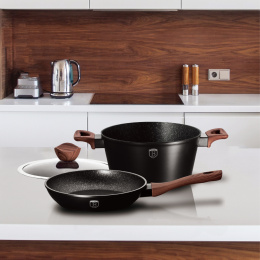 Garnek 4L w zestawie z patelnią 24cm + pokrywki Berlinger Haus BH-6782