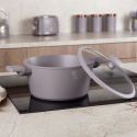 Garnek z pokrywą 24cm Taupe BerlingerHaus BH-8101