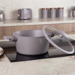 Garnek z pokrywą 24cm Taupe BerlingerHaus BH-8101