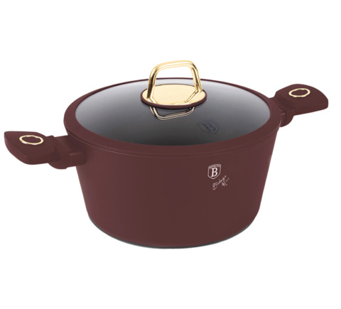 Garnek z pokrywką 24cm BerlingerHaus Leonardo BH-8041 Garnek z pokrywką 24cm BerlingerHaus Leonardo BH-8041