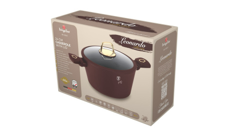 Garnek z pokrywką 24cm BerlingerHaus Leonardo BH-8041 Garnek z pokrywką 24cm BerlingerHaus Leonardo BH-8041