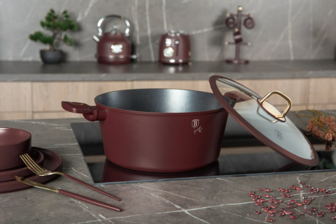 Garnek z pokrywką 28cm BerlingerHaus Leonardo BH-8042 Garnek z pokrywką 28cm BerlingerHaus Leonardo BH-8042