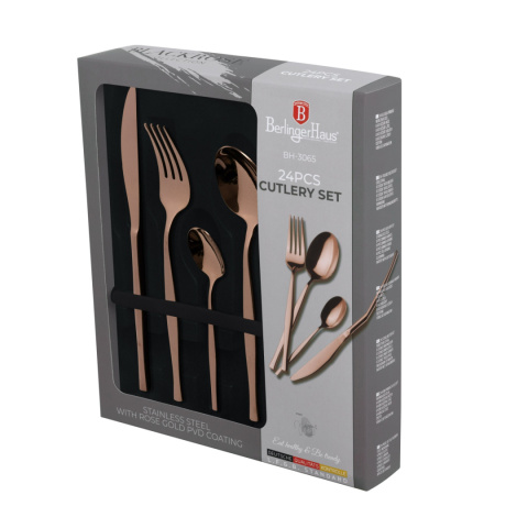 Komplet sztućców 24szt BerlingerHaus Rose Gold BH-3065 Komplet sztućców 24szt BerlingerHaus Rose Gold BH-3065