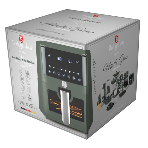 Frytkownica beztłuszczowa 1400W BerlingerHaus Matte Green Collection BH-9709 Frytkownica beztłuszczowa 1400W BerlingerHaus Matte Green Collection BH-9709