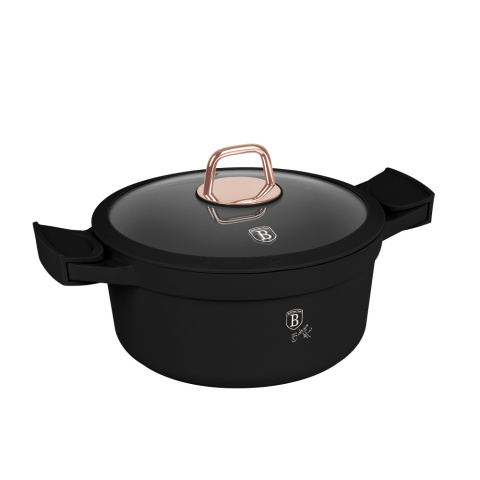 Garnek z pokrywką 24cm BerlingerHaus BH-1457 Black Rose Collection Garnek z pokrywką 24cm BerlingerHaus BH-1457 Black Rose Collection