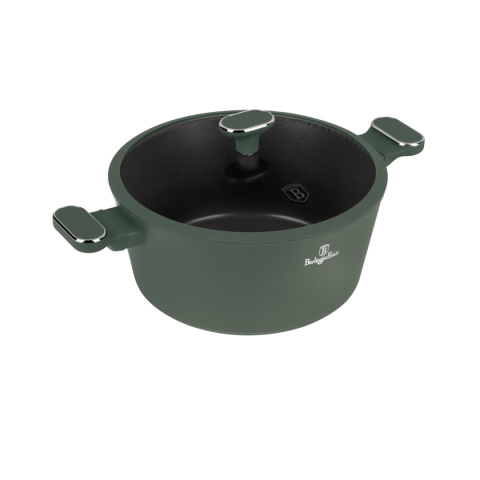 Garnek z pokrywką 28 cm Matte Green Collection BerlingerHaus BH-8202 Garnek z pokrywką 28 cm Matte Green Collection BerlingerHaus BH-8202