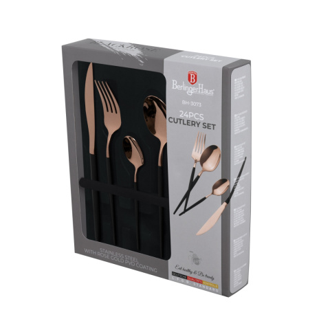 Komplet sztućców 24szt BerlingerHaus Rose Gold Collection BH-3073 Komplet sztućców 24szt BerlingerHaus Rose Gold Collection BH-3073