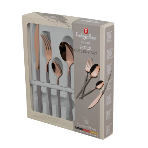 Komplet sztućców 24szt BerlingerHaus Taupe BH-3071 Komplet sztućców 24szt BerlingerHaus Taupe BH-3071