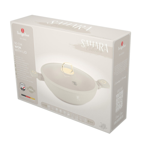 Patelnia Wok z pokrywką 30cm BerlingerHaus Sahara Collection BH-8065 Patelnia Wok z pokrywką 30cm BerlingerHaus Sahara Collection BH-8065