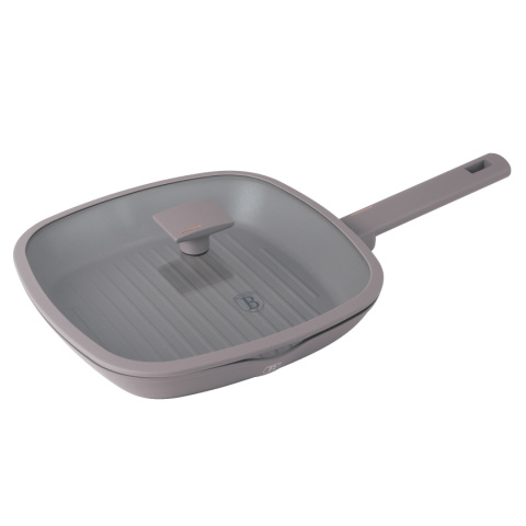 Patelnia grillowa 28 cm z pokrywką BerlingerHaus Taupe BH-8097 Patelnia grillowa 28 cm z pokrywką BerlingerHaus Taupe BH-8097