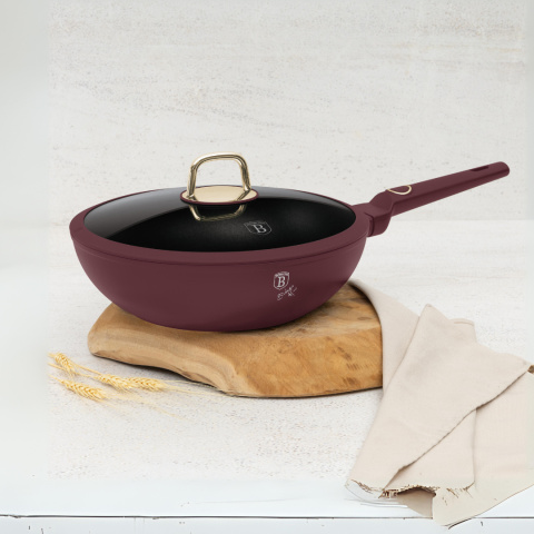 Patelnia wok z pokrywką 28cm BerlingerHaus Leonartdo BH-8034 Patelnia wok z pokrywką 28cm BerlingerHaus Leonartdo BH-8034