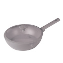 Patelnia wok z pokrywką 28cm BerlingerHaus Taupe BH-8094