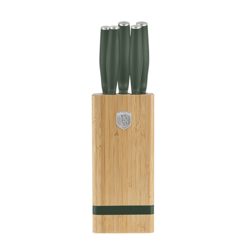 Zestaw noży w bambusowym stojaku 5 el. BerlingerHaus Matte Green Collection BH-2751 Zestaw noży w bambusowym stojaku 5 el. BerlingerHaus Matte Green Collection BH-2751