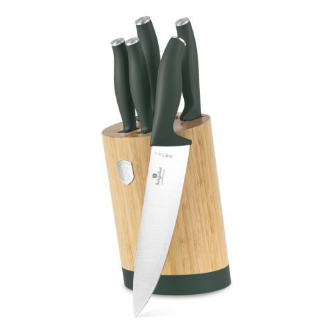 Zestaw noży w bambusowym stojaku 5 el. BerlingerHaus Matte Green Collection BH-2757 Zestaw noży w bambusowym stojaku 5 el. BerlingerHaus Matte Green Collection BH-2757