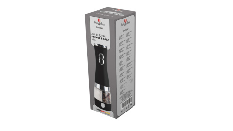 Elektryczny młynek do pieprzu i soli 2 w 1 Berlingerhaus BH-9647 Matte Black