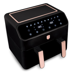 Frytkownica beztłuszczowa z podwójnym koszem 4L+4L BerlingerHaus BH-9659 Black Rose