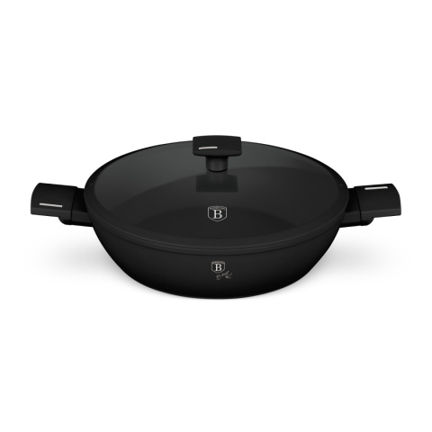 Garnek płytki 30cm 4,5l z pokrywką BerlingerHaus Matte Black BH-8186 Garnek płytki 30cm 4,5l z pokrywką BerlingerHaus Matte Black BH-8186