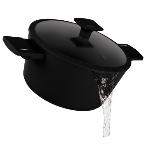 Garnek z pokrywką 20cm | BerlingerHaus BH-8187 Matte Black Garnek z pokrywką 20cm | BerlingerHaus BH-8187 Matte Black