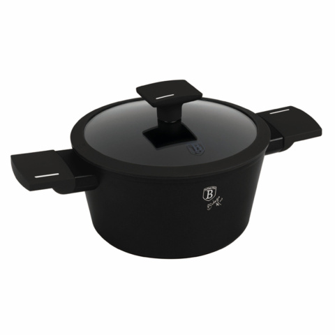 Garnek z pokrywką 20cm | BerlingerHaus BH-8187 Matte Black Garnek z pokrywką 20cm | BerlingerHaus BH-8187 Matte Black