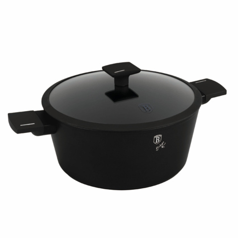 Garnek z pokrywką 28 cm Matte Black Collection BerlingerHaus BH-8189 Garnek z pokrywką 28 cm Matte Black Collection BerlingerHaus BH-8189