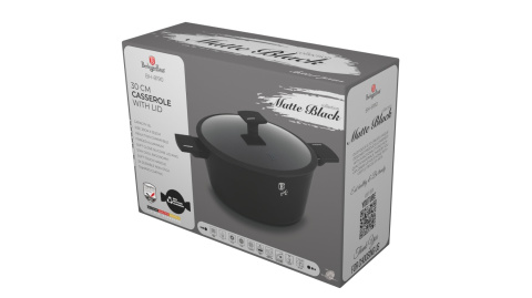 Garnek z pokrywką 30cm BerlingerHaus Matte Black Collection BH-8190 Garnek z pokrywką 30cm BerlingerHaus Matte Black Collection BH-8190