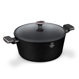 Garnek z pokrywką 30cm Fashion TV FTV-0040 Matte Black- Rose Gold