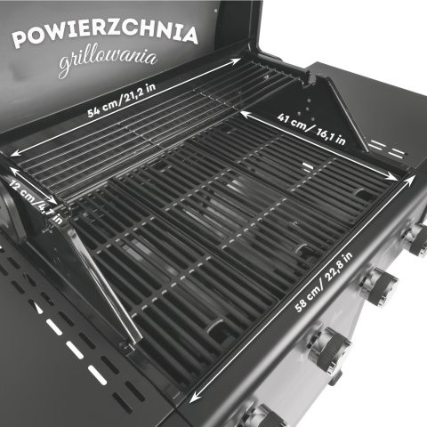 Grill gazowy ogrodowy XXL BerlingerHaus z rusztem żeliwnym BH-8605 Grill gazowy ogrodowy XXL BerlingerHaus z rusztem żeliwnym BH-8605
