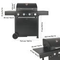 Grill gazowy ogrodowy XXL BerlingerHaus z rusztem żeliwnym BH-8605