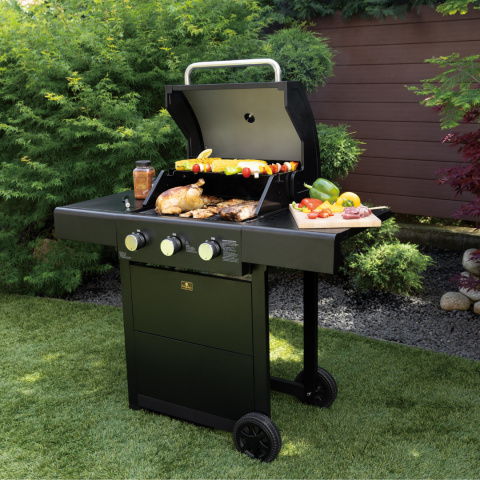 Grill gazowy ogrodowy XL BerlingerHaus z rusztem żeliwnym BH-8604